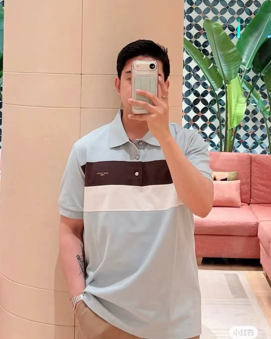 Louis Vuitton/Louis Vuitton 26ss contrast striped Polo short sleeves